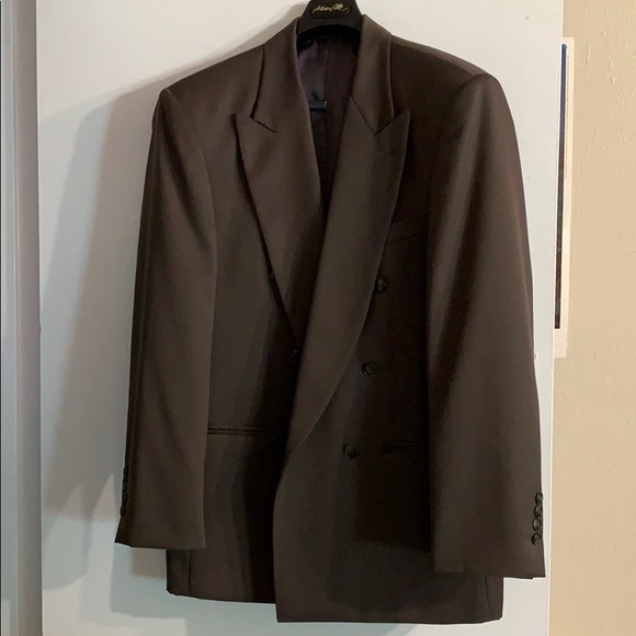 Dress coat suit crossed virgin wool - Picture 2 of 5